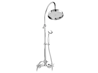 Wall Mounted Steel Shower Panel with Hand Shower Gaia Mobili Victoria factory GAIA from Italy