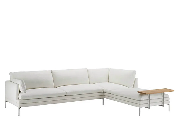 Leather sofa with upholstered back ZANOTTA William 1330 factory ZANOTTA from Italy. Foto №16