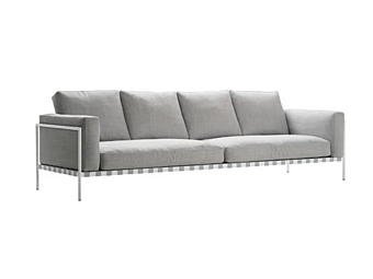 Fabric sofa with upholstered back ZANOTTA Parco 1034