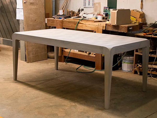 Extending rectangular wooden table Sentiero B 652 DALE factory DALE from Italy. Foto №3