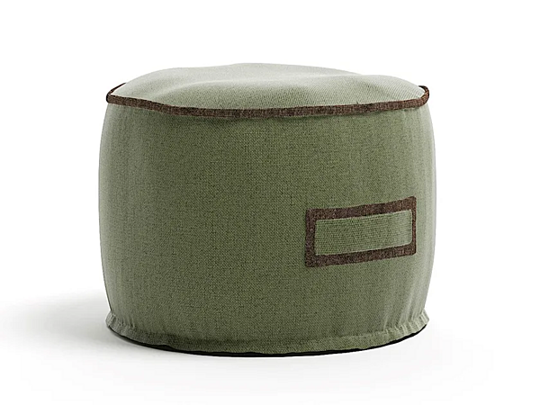 Round garden pouf in technical fabric with removable cover Atmosphera D60 CX.SF.PFD60 factory ATMOSPHERA from Italy. Foto №1