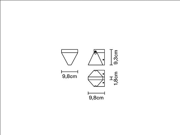 LED crystal wall lamp Tripla Fabbian factory Fabbian from Italy. Foto №6