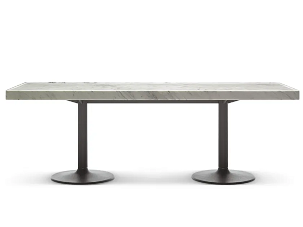 Rectangular marble and cast iron table CASSINA 11 Pieds Corolle 011 factory CASSINA from Italy. Foto №1