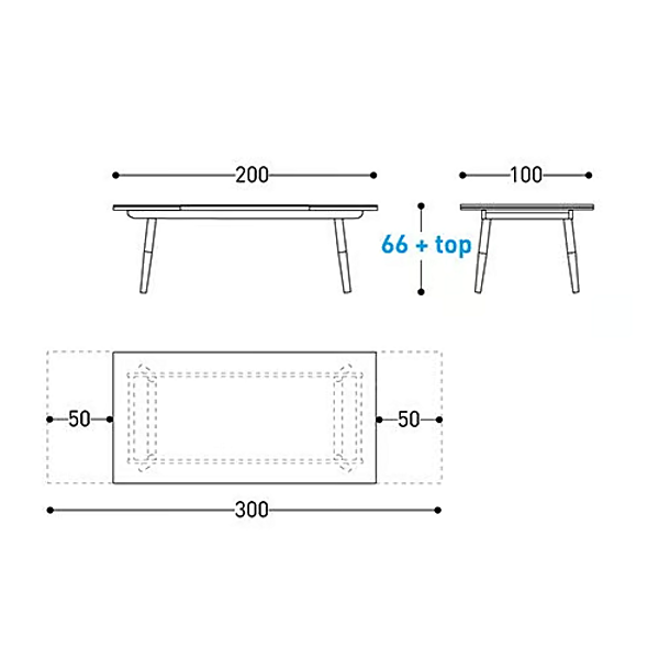 Extending Aluminium Garden Table Ellisse VARASCHIN factory VARASCHIN from Italy. Foto №3