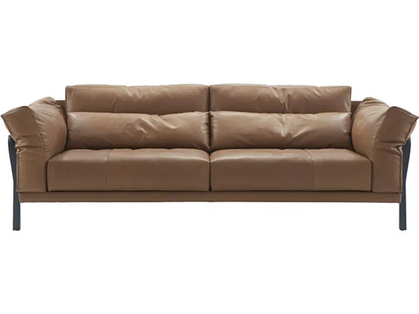 Leather sofa with upholstered back CITYLOFT LIGNE ROSET factory LIGNE ROSET from Italy. Foto №2