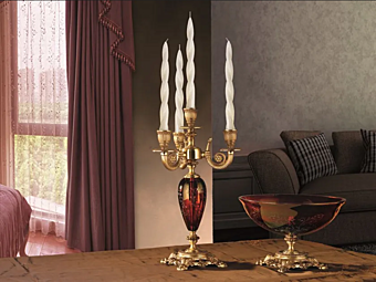 Candlestick with Swarovski Crystals Rubino Alicante Euroluce Lampadari Candlestick with Swarovski Crystals Rubino Alicante Euroluce Lampadari factory EUROLUCE LAMPADARi from Italy