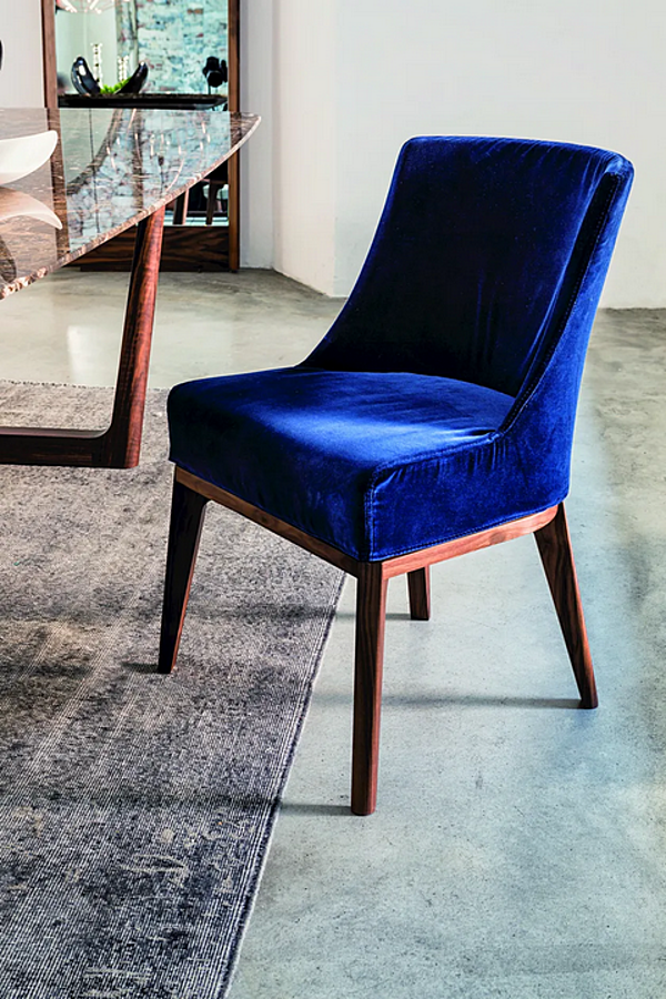 Upholstered chair with removable cover in fabric or leather VIBIEFFE 430 Opera factory VIBIEFFE from Italy. Foto №3