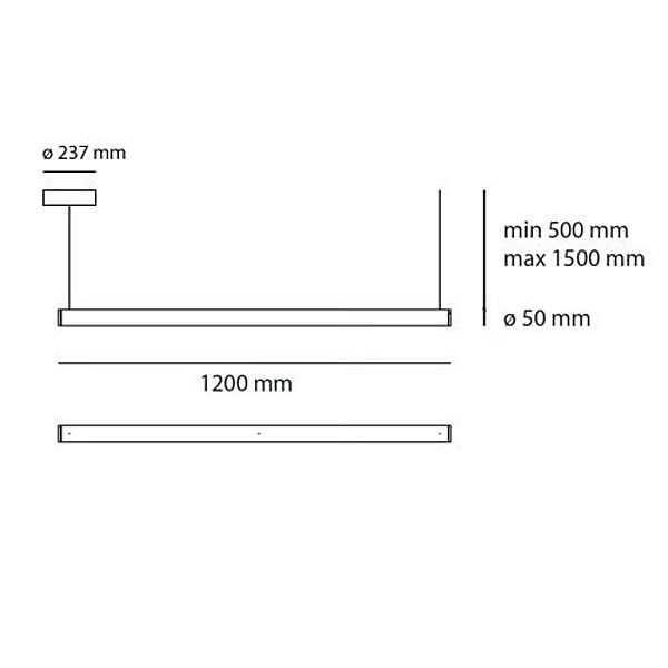 Methacrylate Linear Lighting Profile Artemide Alphabet of Light factory Artemide from Italy. Foto №14