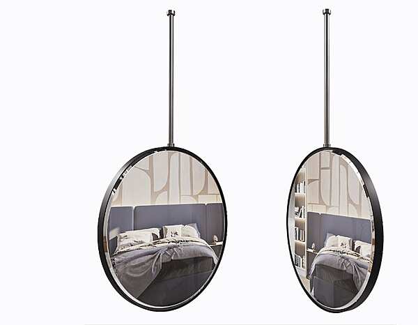 Hanging Round Mirror with Metal Frame Blue Moon CPRN HOMOOD B114 factory CPRN HOMOOD from Italy. Foto №1