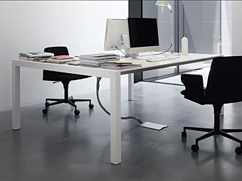 Rectangular workstation desk in wood by Kristalia Sushi Collection Rectangular workstation desk in wood by Kristalia Sushi Collection factory Kristalia from Italy