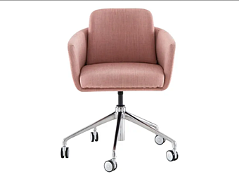 Height Adjustable Fabric Office Chair with Castors 5 Spoke Base LIGNE ROSET Tadao 10261304 factory LIGNE ROSET from Italy