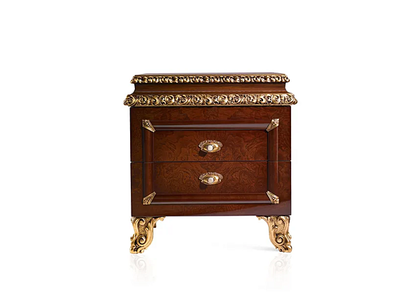 Rectangular bedside table with drawers A.R. Arredamenti Grand Royal 1486 factory A.R.ARREDAMENTI SRL from Italy. Foto №2