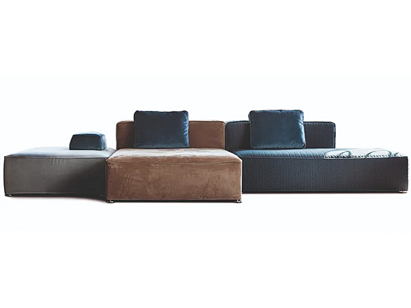 Sectional sofa in fabric or leather VIBIEFFE 275 Glam factory VIBIEFFE from Italy. Foto №2