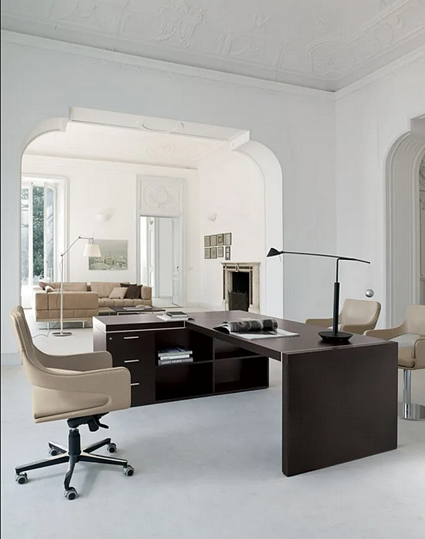 L-shaped wooden executive desk with drawers i 4 Mariani Blade factory i 4 Mariani from Italy. Foto №10
