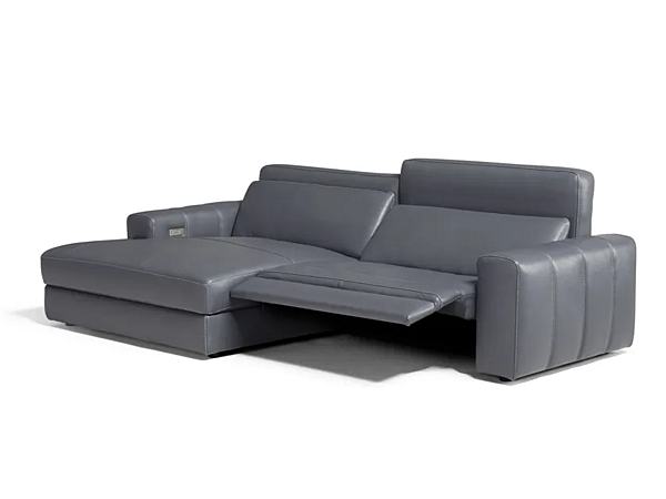 Recliner modular leather sofa with chaise longue Egoitaliano Darlene factory Egoitaliano from Italy. Foto №1