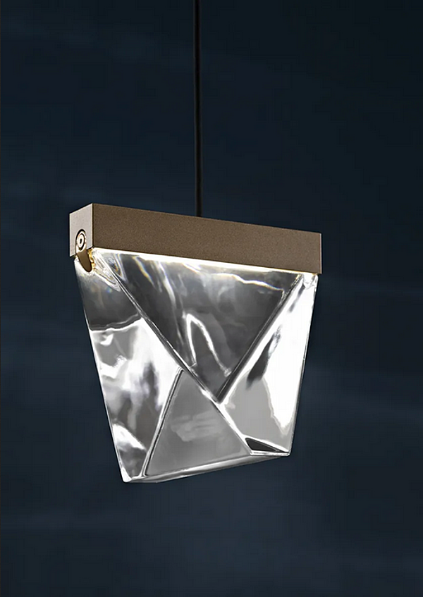 LED Crystal Pendant Lamp Tripla Fabbian factory Fabbian from Italy. Foto №4