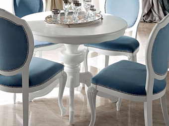 Round coffee table in wood by Modenese Luxury Interiors 13147 factory MODENESE GASTONE from Italy