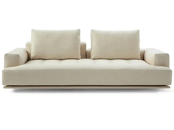 Sofa with upholstered back in fabric or leather ZANOTTA Shiki factory ZANOTTA from Italy. Foto №1