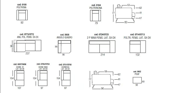 Sectional fabric sofa Sophia Egoitaliano factory Egoitaliano from Italy. Foto №6