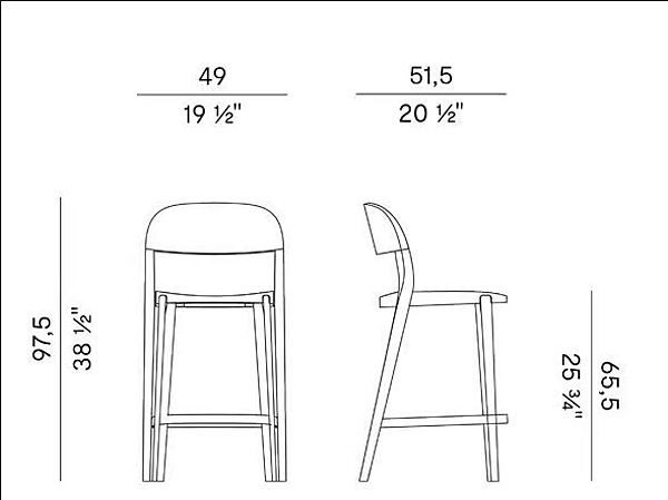 Stool with back made of Vienna straw and ash Potocco Minima 949 SC 949/SC factory POTOCCO from Italy. Foto №4