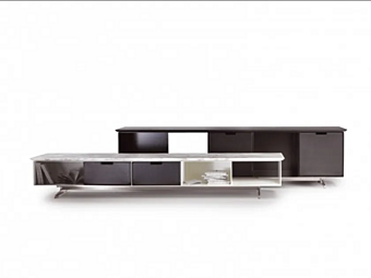 Sideboard in wood with sliding doors FLEXFORM FLY factory FLEXFORM from Italy