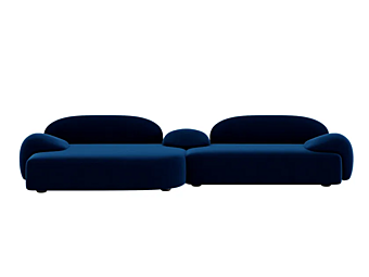 Sectional fabric sofa with soft back Paolo Castelli AMA SED.AMA.120.SUP
