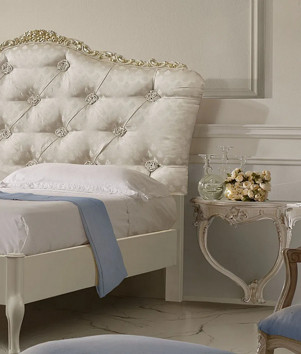 King size bed with tufted headboard fabric CASA +39 BELLINI 424 factory CASA +39 from Italy. Foto №2