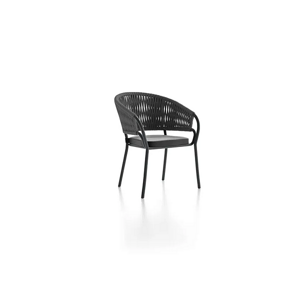 Aluminium chair with armrests and integrated cushion Atmosphera Pleasure 2.0 PLS.SB. factory ATMOSPHERA from Italy. Foto №7