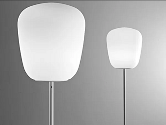 Halogen Fluorescent Glass Floor Lamp Fabbian Lumi Baka Halogen Fluorescent Glass Floor Lamp Fabbian Lumi Baka factory Fabbian from Italy
