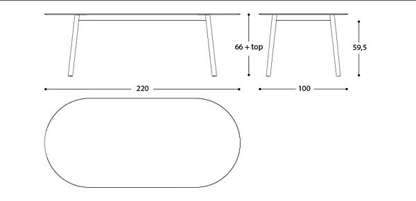 Oval aluminium garden table EMMA VARASCHIN 23680L, 23681L factory VARASCHIN from Italy. Foto №12