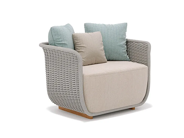 Rope garden armchair with armrests Atmosphera Bellagio BL.PL factory ATMOSPHERA from Italy. Foto №3