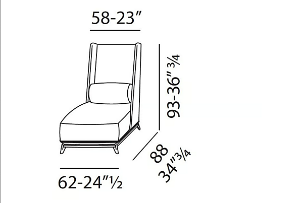 High Back Upholstered Armchair Leather Fabric VIBIEFFE Opera 430 factory VIBIEFFE from Italy. Foto №4