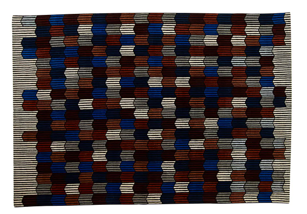 Rectangular handmade wool rug geometric shapes LIGNE ROSET Memoire d'une Trame factory LIGNE ROSET from Italy. Foto №2