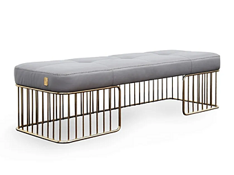 Upholstered Leather Bench Charleston FORMITALIA factory FORMITALIA from Italy