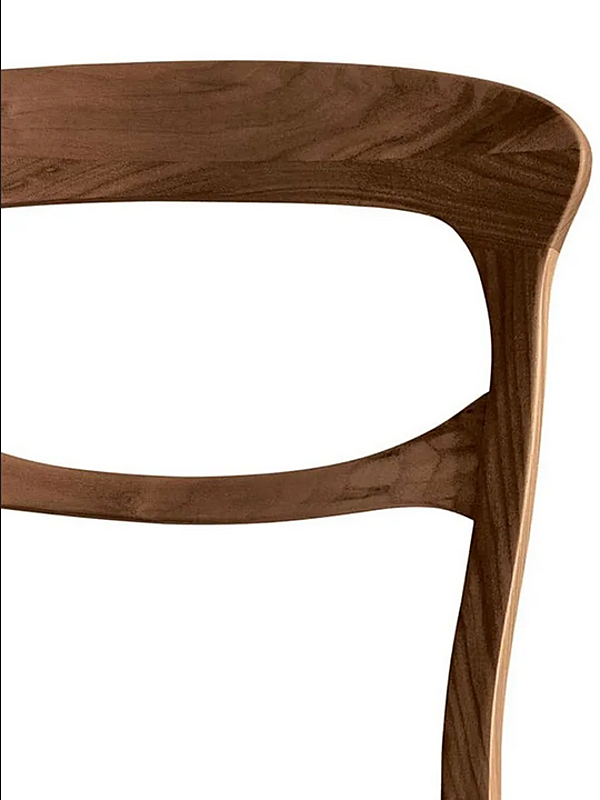 Wooden armchair with upholstered back Capotavola Dale L143 factory DALE from Italy. Foto №4