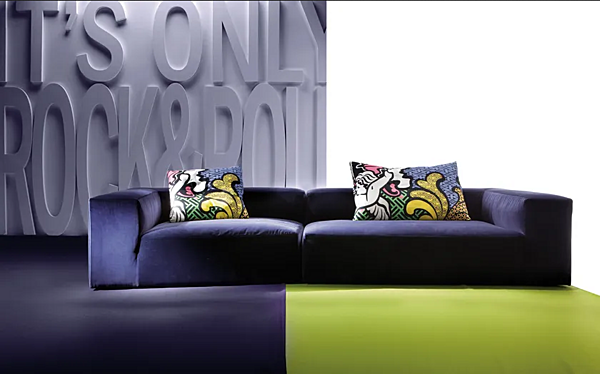 Sectional sofa in fabric with soft back ERBA ITALIA Architettura factory ERBA ITALIA from Italy. Foto №5