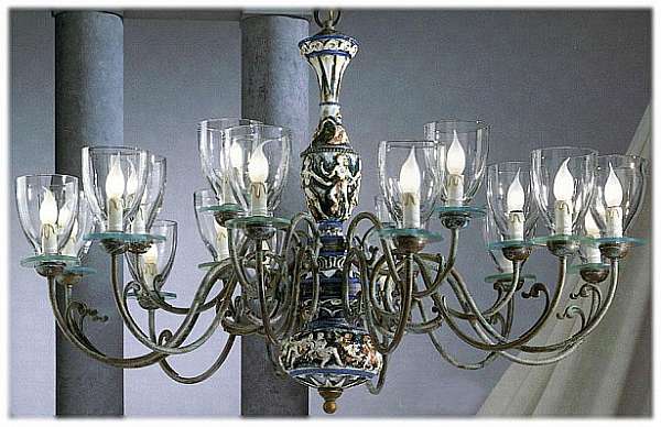Chandelier FBAI 3130/12+6 factory FBAI from Italy. Foto №1
