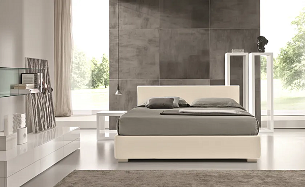 Upholstered double bed with soft back Duomo Design Derby factory Duomo Design from Italy. Foto №2