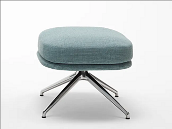 Upholstered Footstool with 4 Spoke Base Sunset Saba