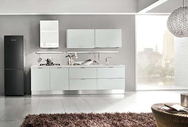 Kitchen HOME CUCINE frontali GLASS vetro satinato opaco factory HOME CUCINE from Italy. Foto №3