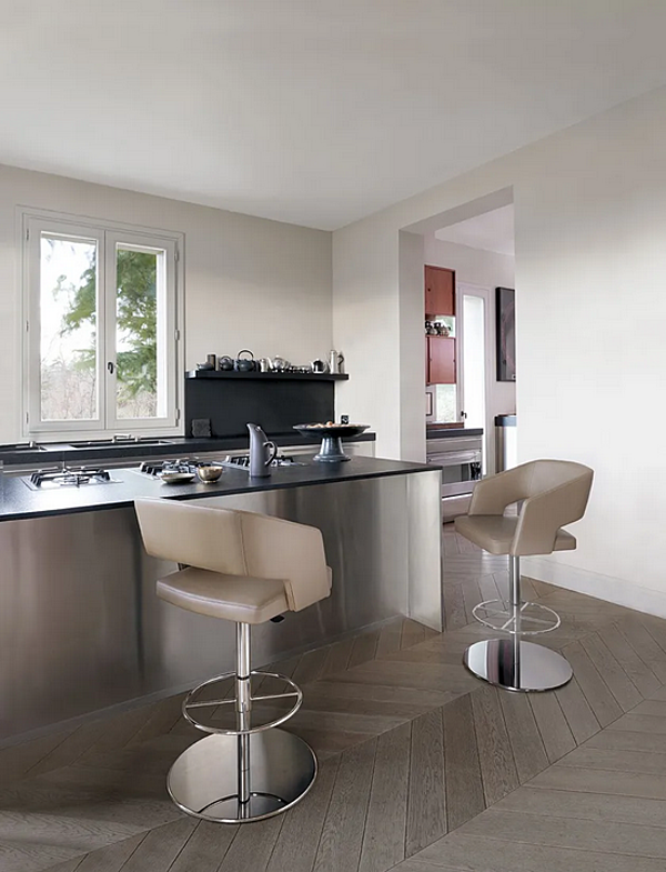 High stool with footrest Jolly 751 AII Gas Potocco 751/AII-GAS factory POTOCCO from Italy. Foto №3