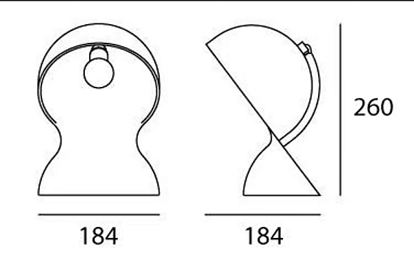 Table lamp polycarbonate Dalu Artemide 1466070A, 1466000A, 1466030A factory Artemide from Italy. Foto №9