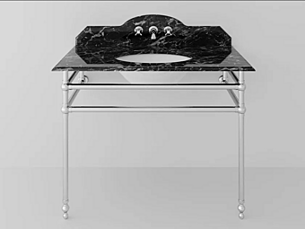Oval Marble Washbasin with Towel Rail Metal Park Avenue PKMMETAL2, PKTOPMARB2 factory Park Avenue from Italy
