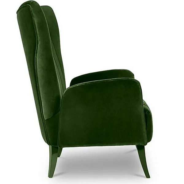 Upholstered Velvet Armchair with Armrests BRABBU Davis factory BRABBU from Italy. Foto №3