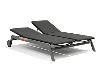 Double Sun Lounger in Textilene and Aluminium Nevada Atmosphera