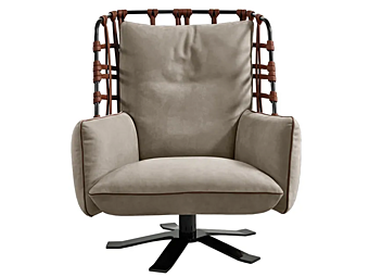 Swivel leather armchair Cocoon Gamma Arredamenti Swivel leather armchair Cocoon Gamma Arredamenti factory GAMMA ARREDAMENTI from Italy