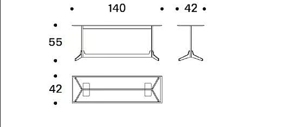 Rectangular Carrara Marble Console Table Saba Hexa factory SABA from Italy. Foto №4