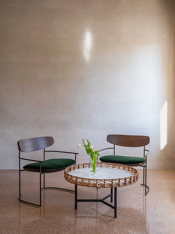 Round Rope Coffee Table with Glass Top Potocco Ropu 888 TBC 888/TBC factory POTOCCO from Italy. Foto №4