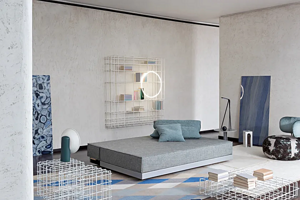 Fabric Sofa Bed with Upholstered Back Saba Bed Breakfast factory SABA from Italy. Foto №4