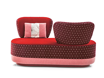 2-seater fabric sofa Moroso Juju Rendez Vous factory Moroso from Italy